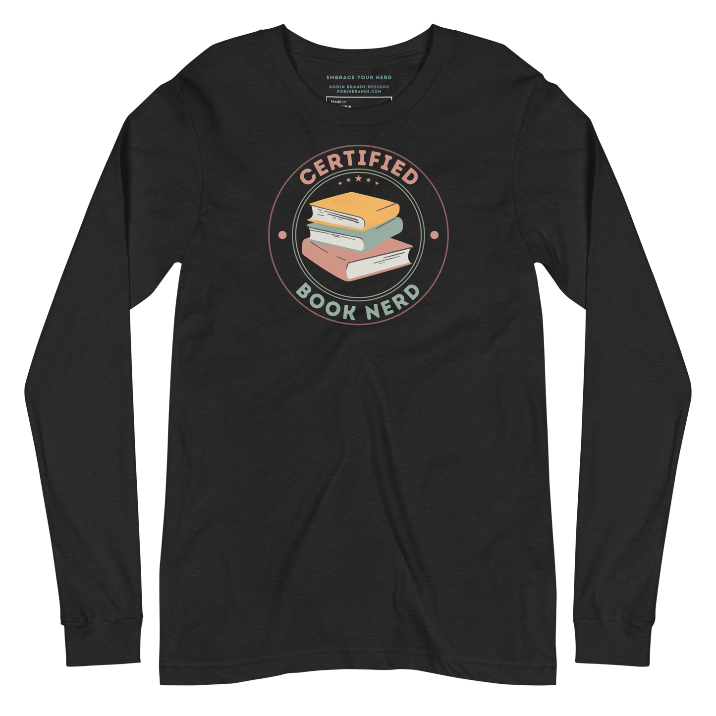 Certified Book Nerd Long-sleeved T-shirt