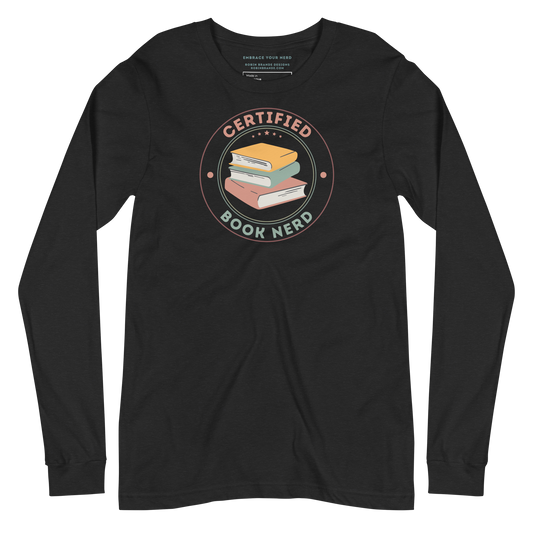 Certified Book Nerd Long-sleeved T-shirt