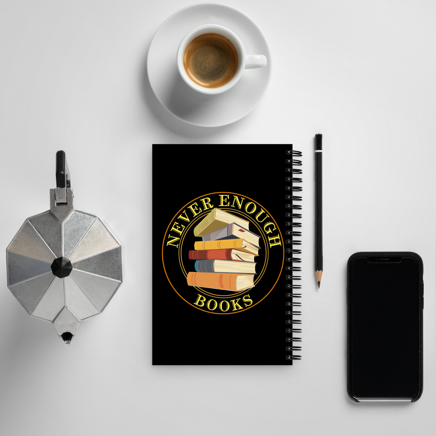 Sleep Enough-Read A Lot Book Lovers Lounging Spiral Notebook