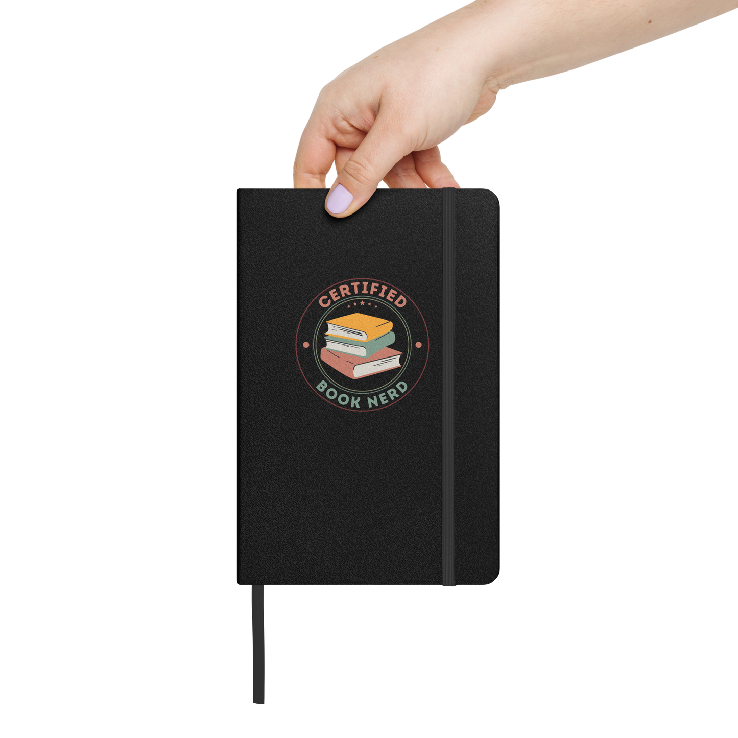 Certified Book Nerd Hardcover Bound Notebook