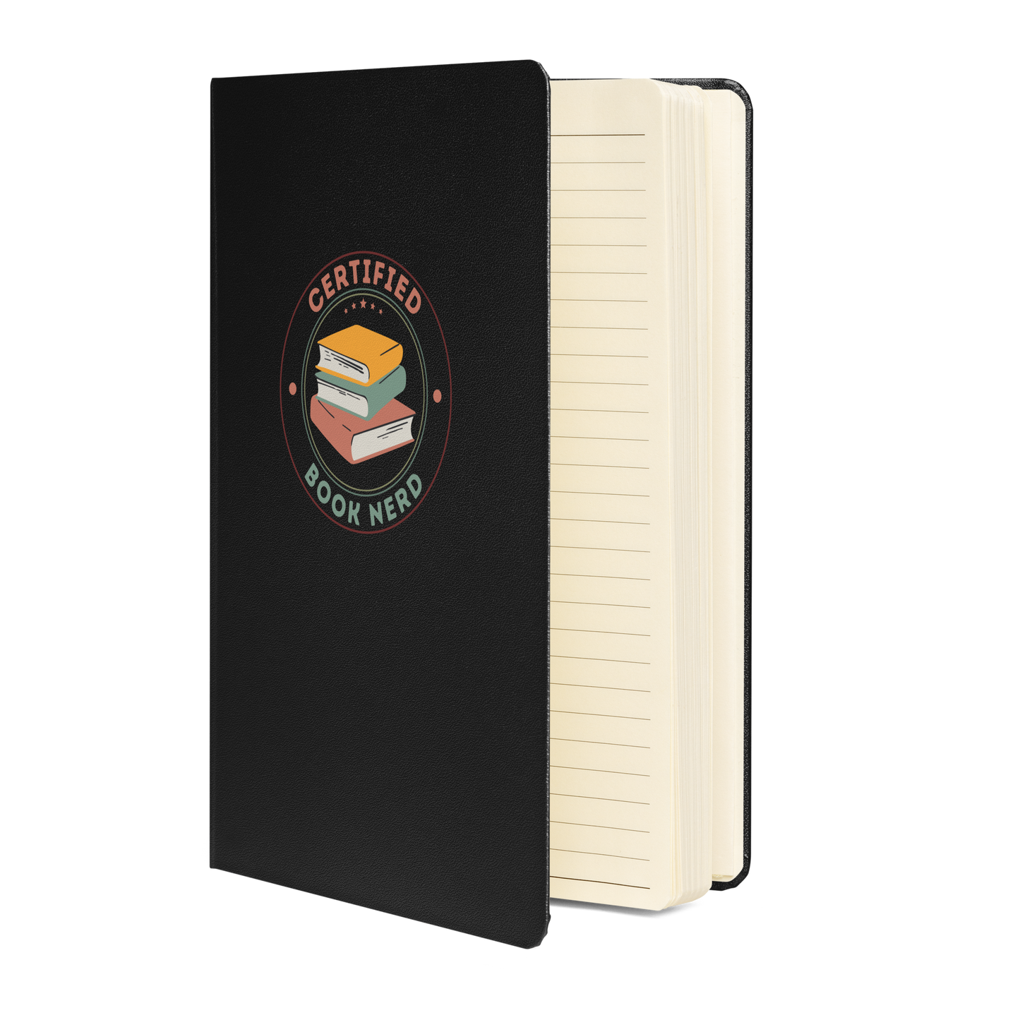 Certified Book Nerd Hardcover Bound Notebook