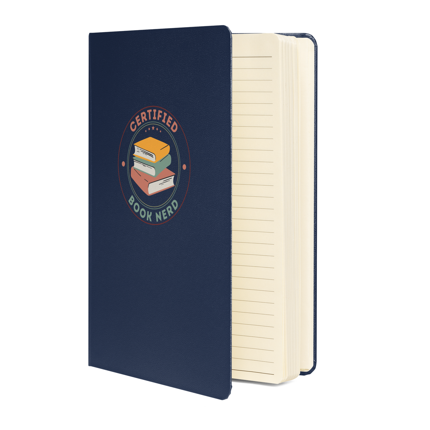 Certified Book Nerd Hardcover Bound Notebook