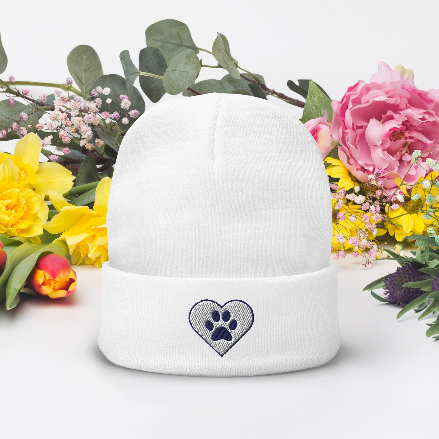 Soft Cozy Heart-Paw Dog Lovers Beanie