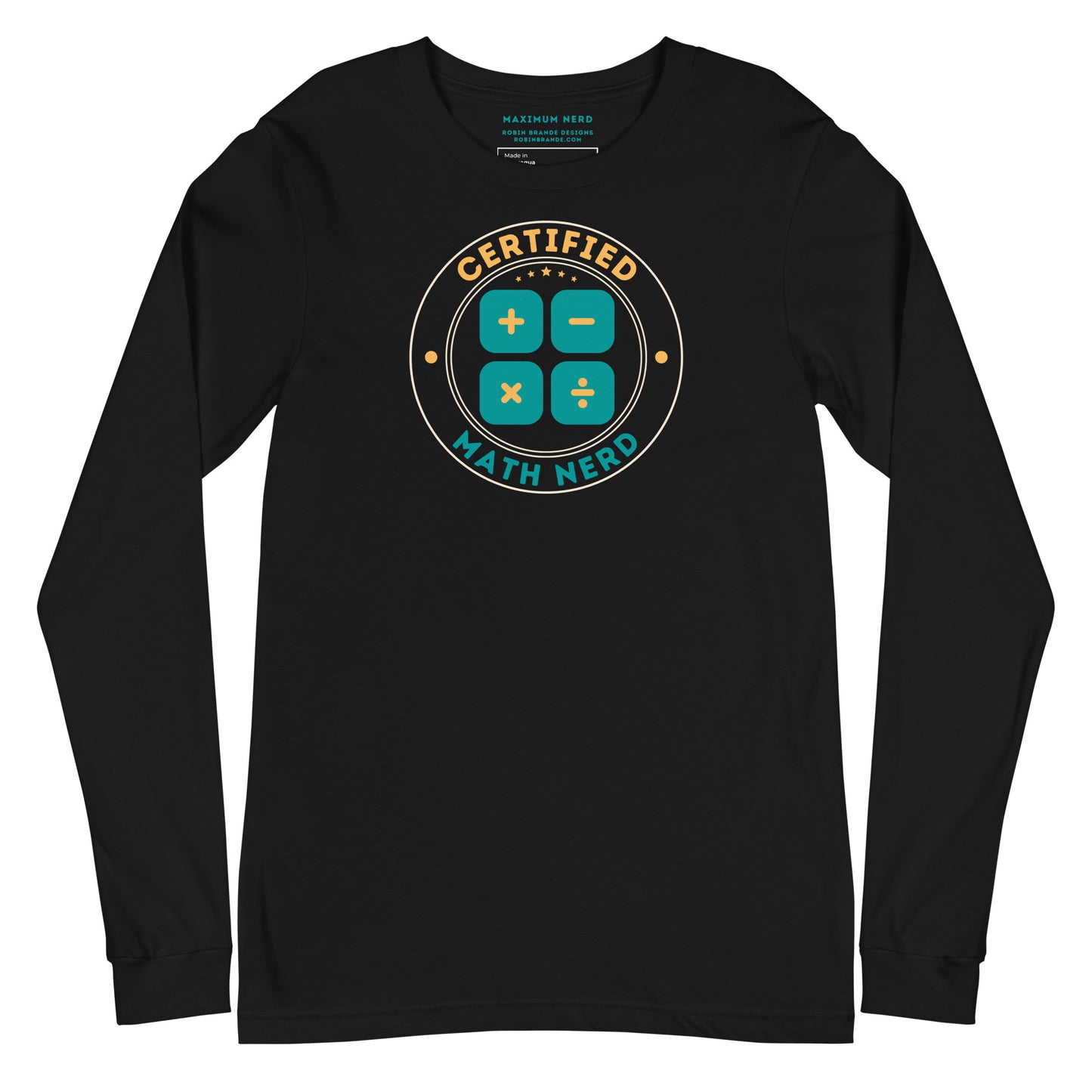 Certified Math Nerd Long-sleeved T-shirt
