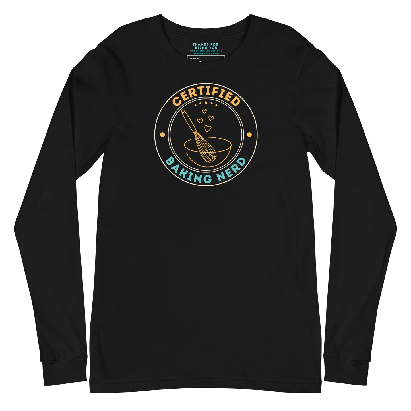 Certified Baking Nerd Long-sleeved T-shirt