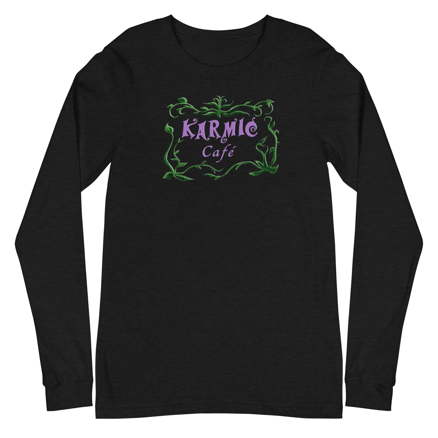 Super Comfy Karmic Cafe T-shirt (black long-sleeved)