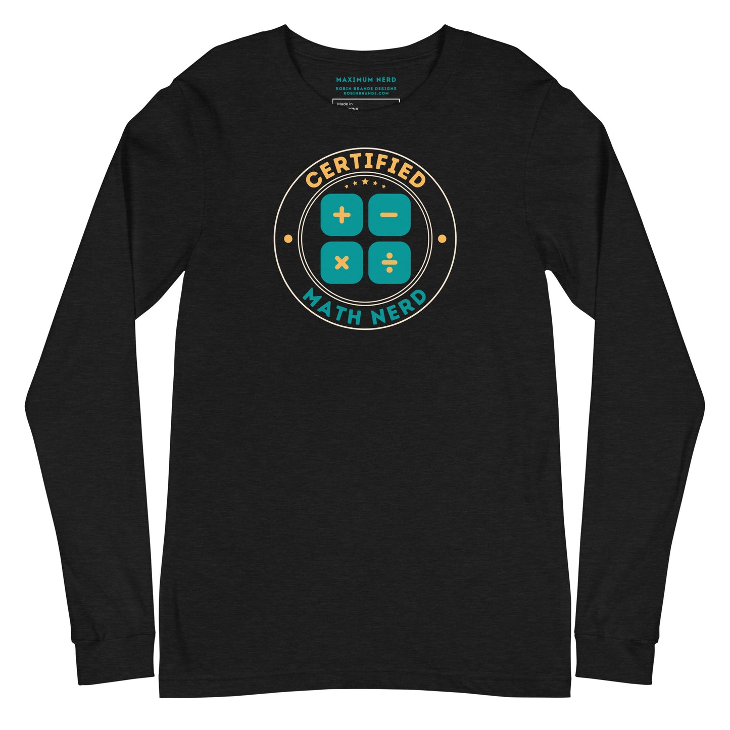 Certified Math Nerd Long-sleeved T-shirt