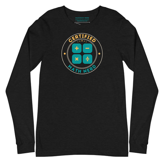 Certified Math Nerd Long-sleeved T-shirt
