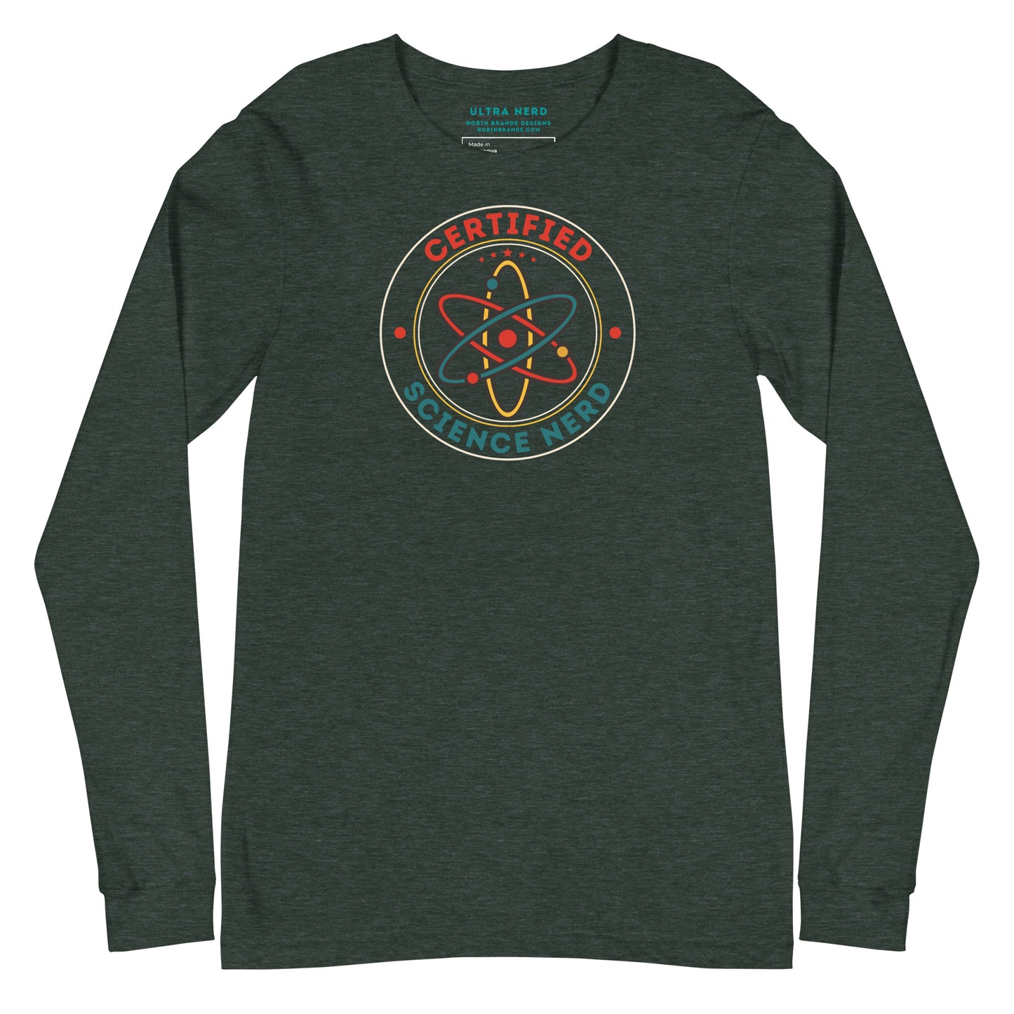 Certified Science Nerd Atomic Long-sleeved T-shirt