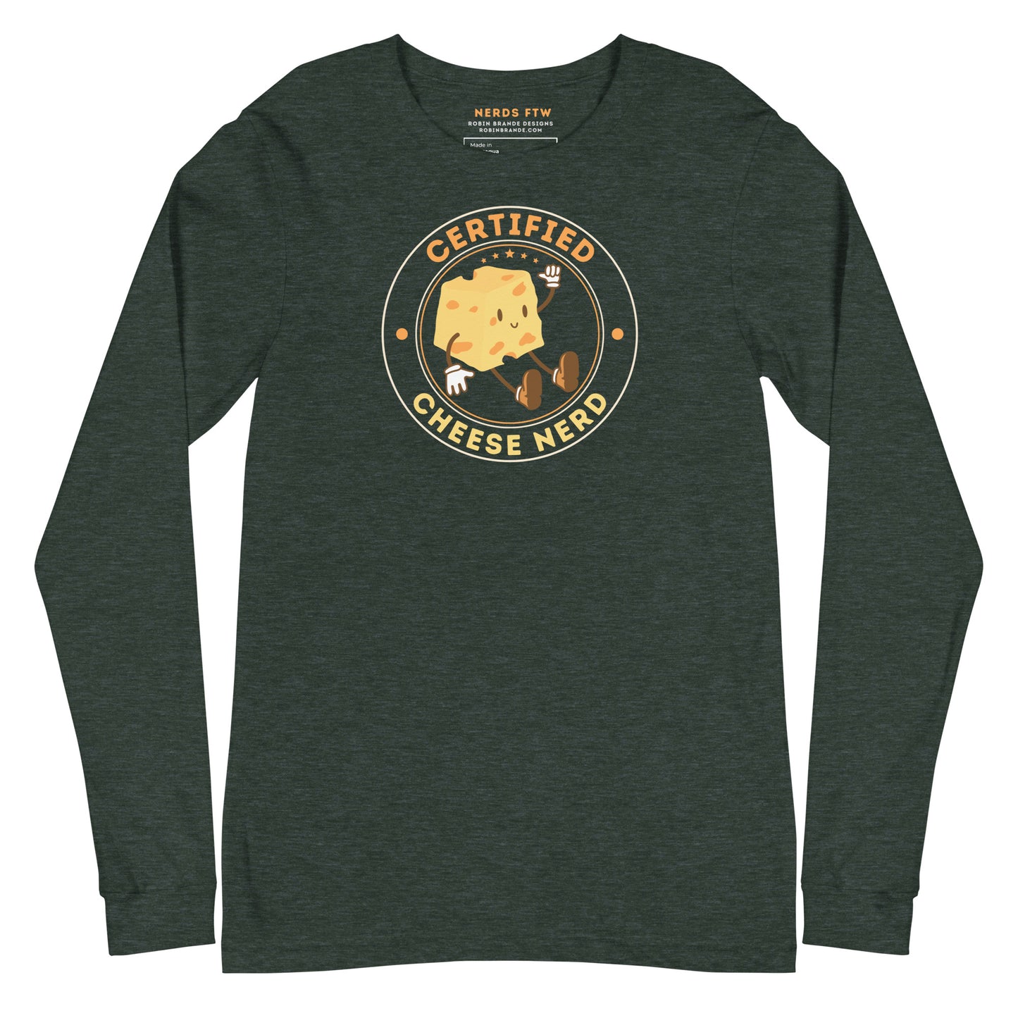 Certified Cheese Nerd Long-sleeved T-shirt