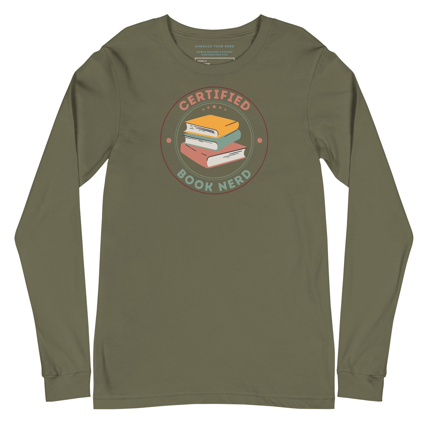 Certified Book Nerd Long-sleeved T-shirt