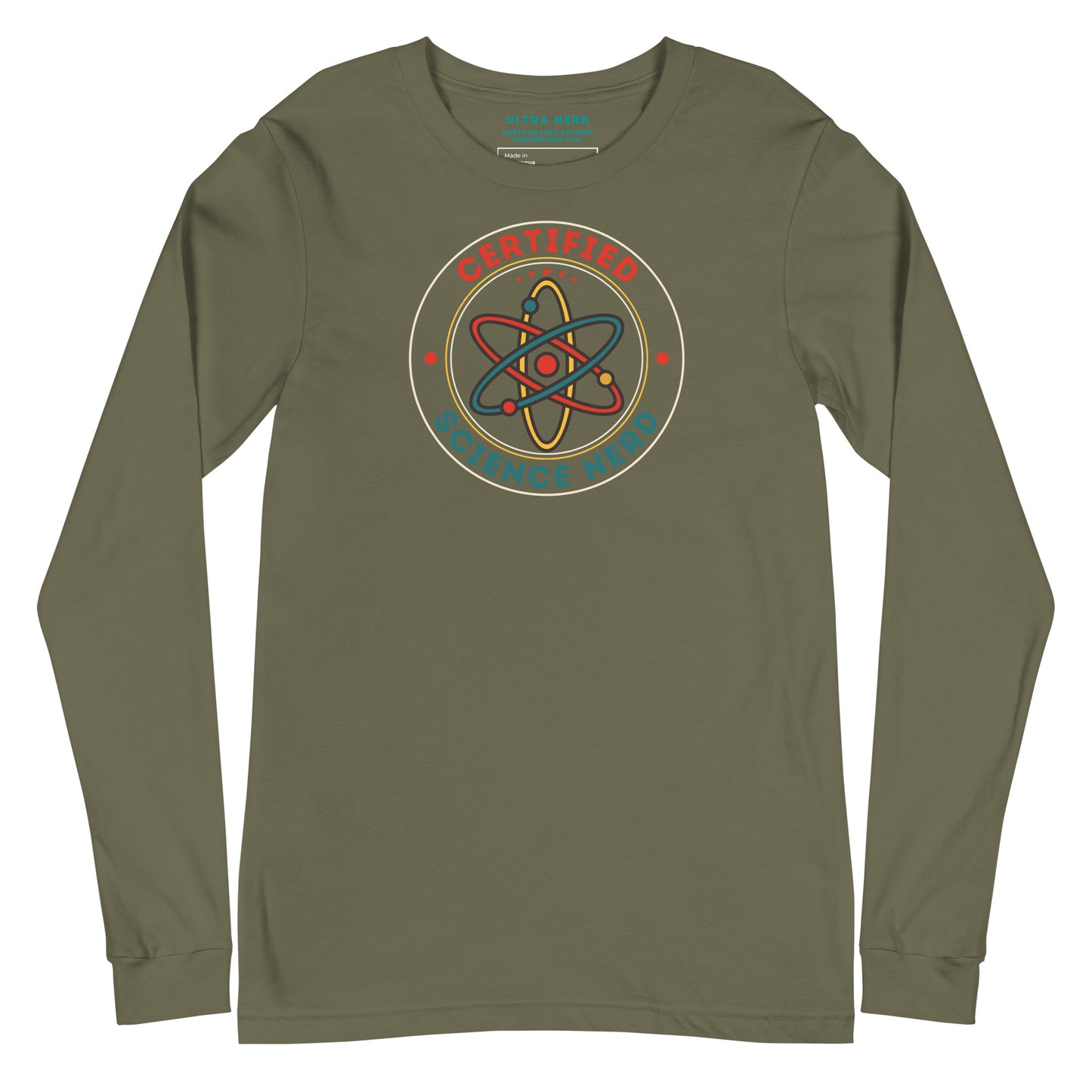 Certified Science Nerd Atomic Long-sleeved T-shirt
