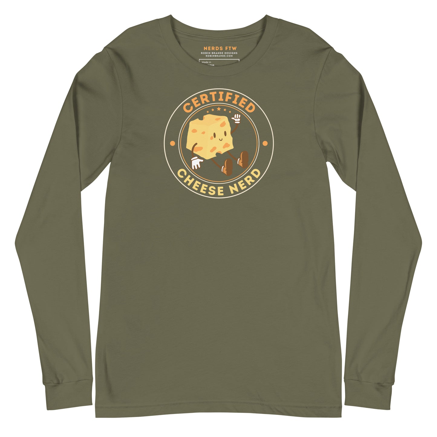 Certified Cheese Nerd Long-sleeved T-shirt
