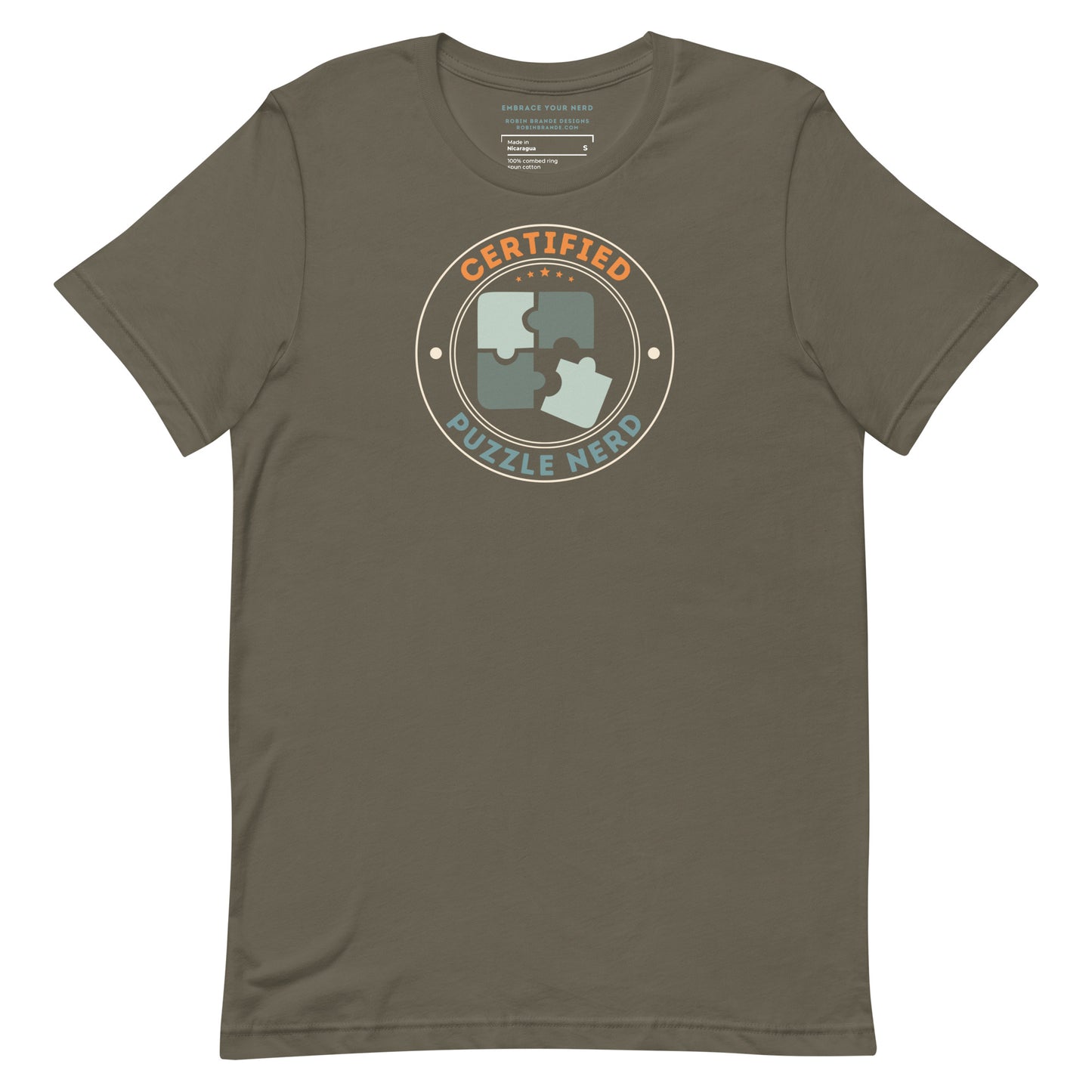 Certified Puzzle Nerd Short-sleeved T-shirt