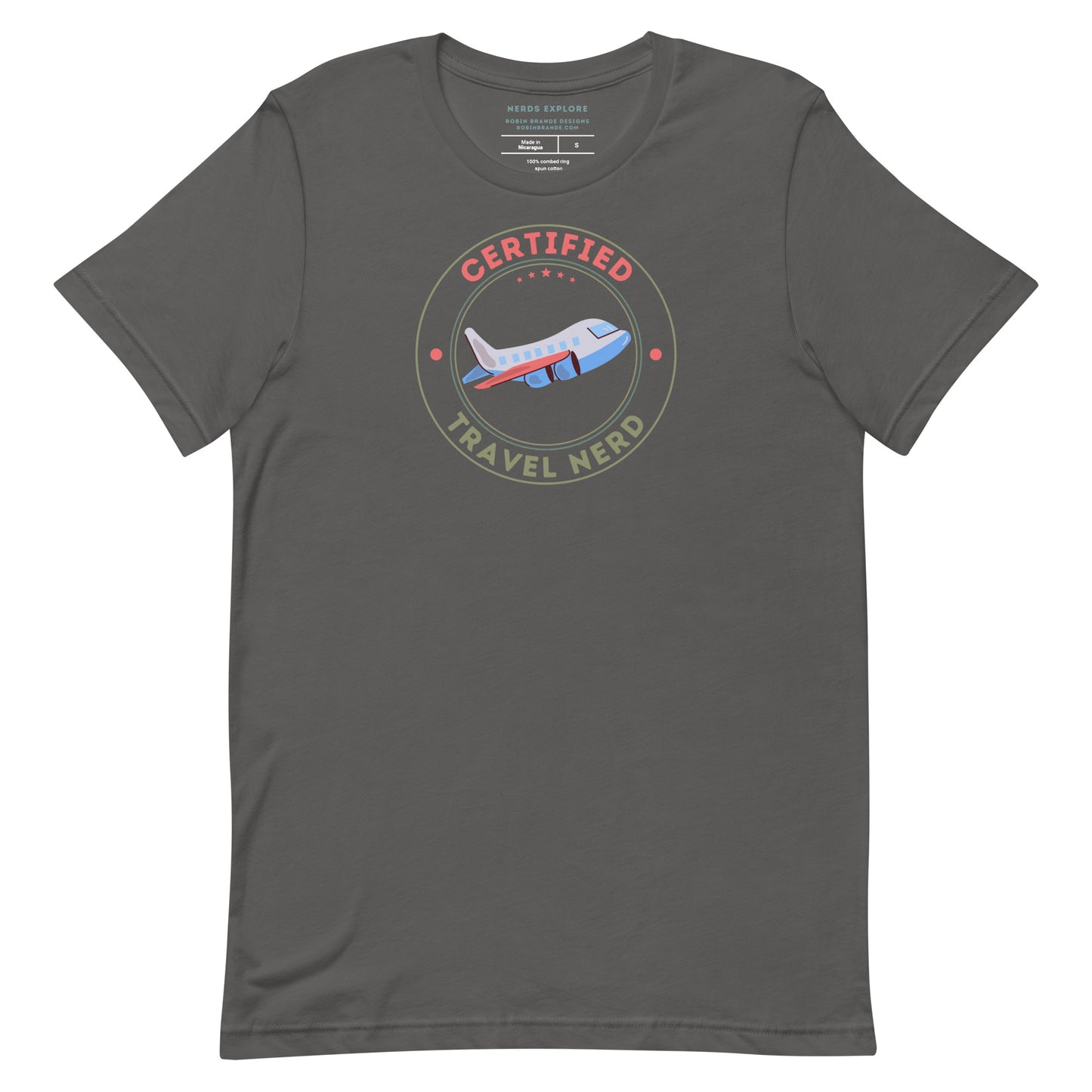 Certified Travel Nerd Short-sleeved T-shirt