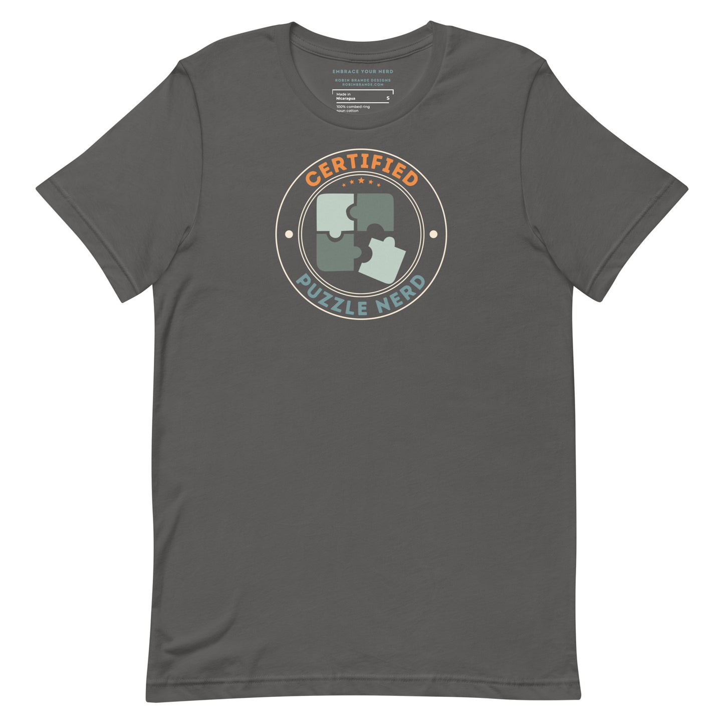 Certified Puzzle Nerd Short-sleeved T-shirt