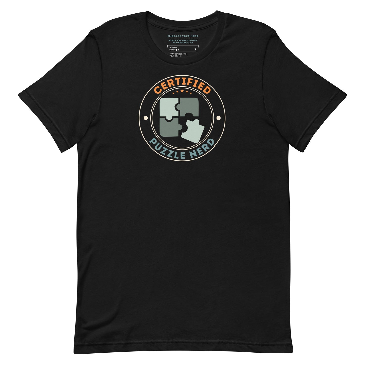 Certified Puzzle Nerd Short-sleeved T-shirt