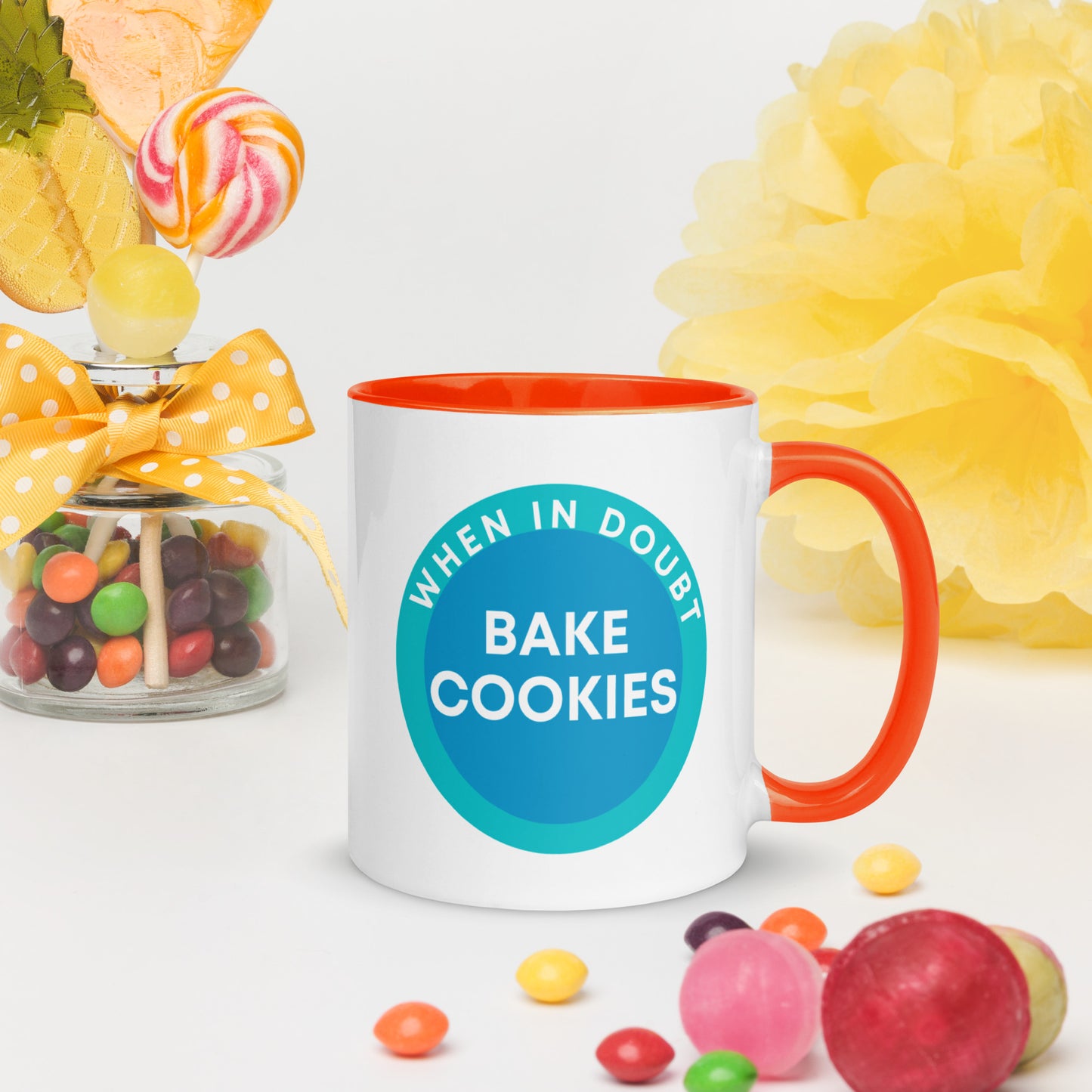When In Doubt, Bake Cookies Cheerful Baking Mug