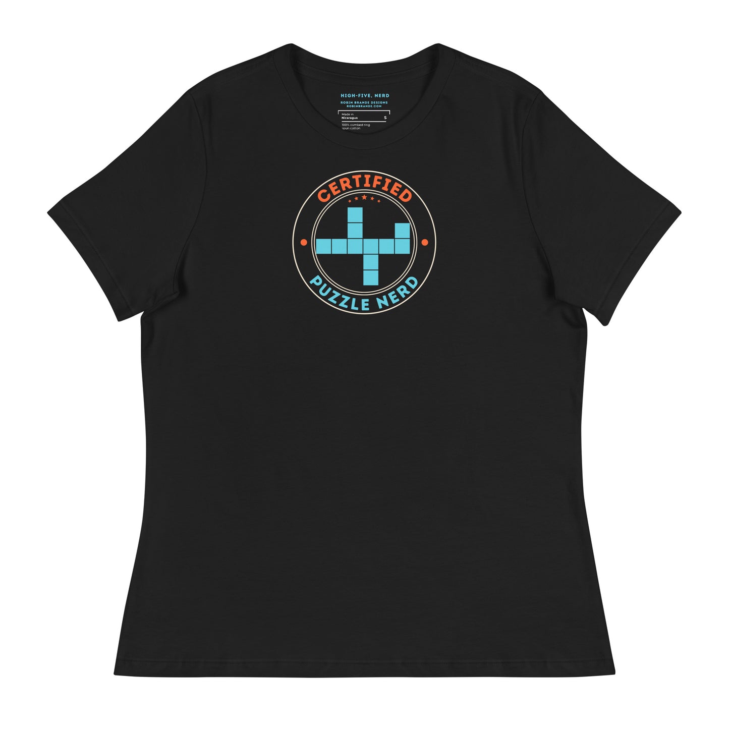 Certified Crossword Puzzle Nerd Women's Relaxed T-Shirt
