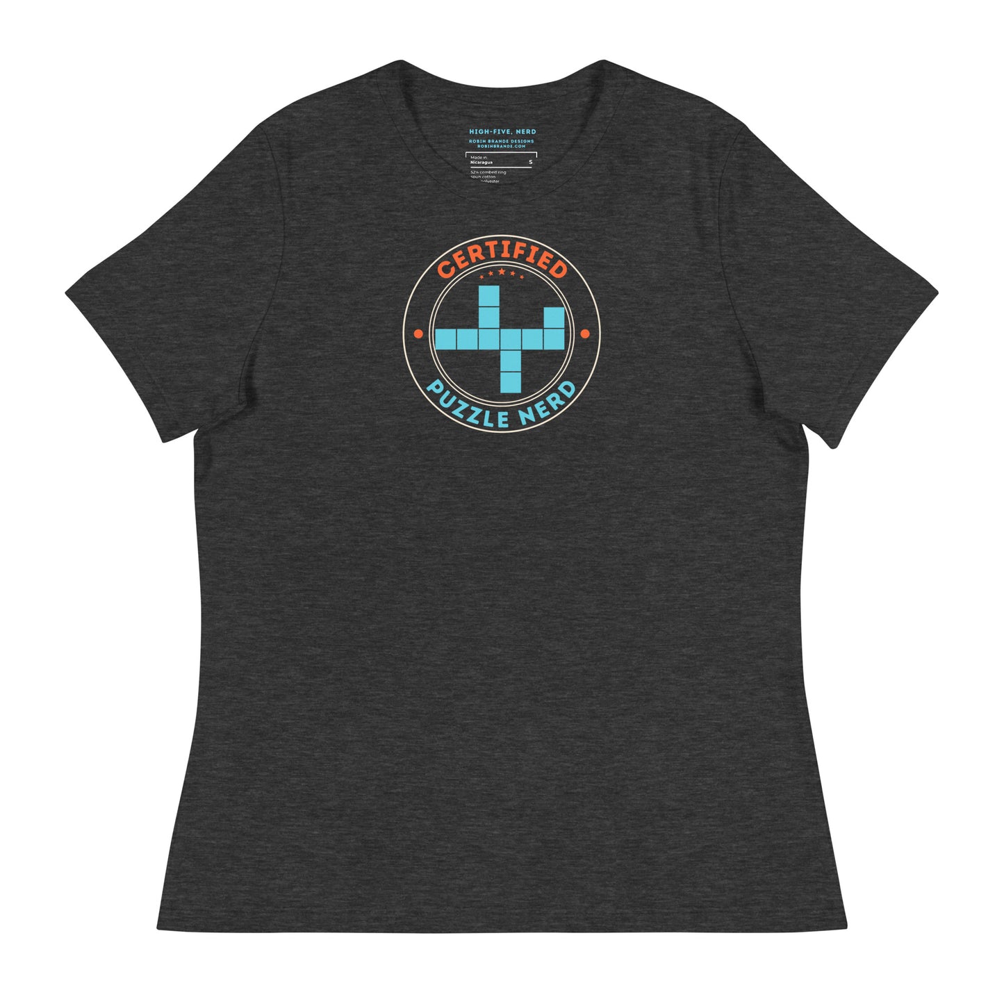 Certified Crossword Puzzle Nerd Women's Relaxed T-Shirt