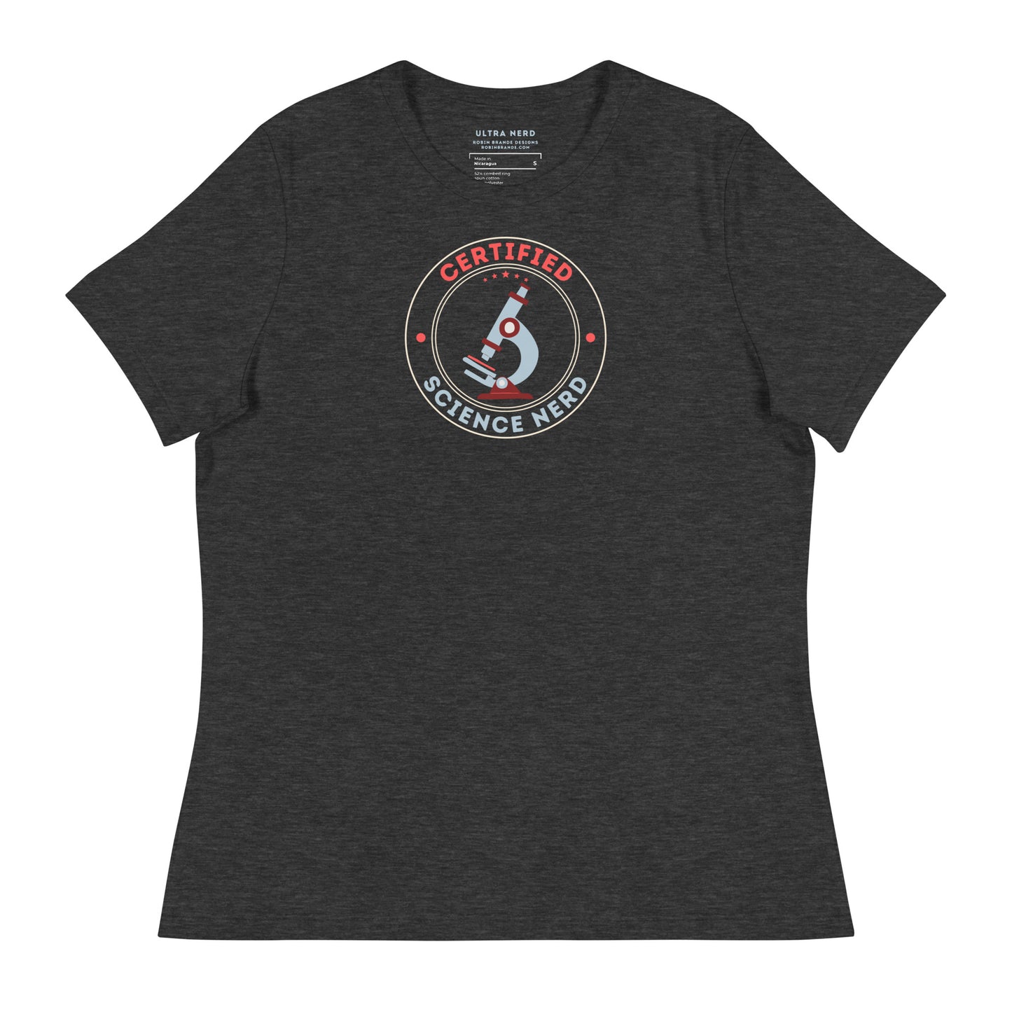 Certified Science Nerd Microscope Women's Relaxed T-Shirt
