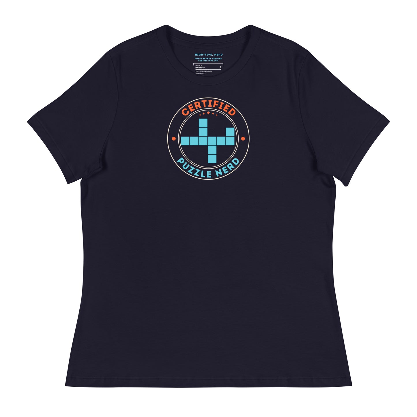 Certified Crossword Puzzle Nerd Women's Relaxed T-Shirt