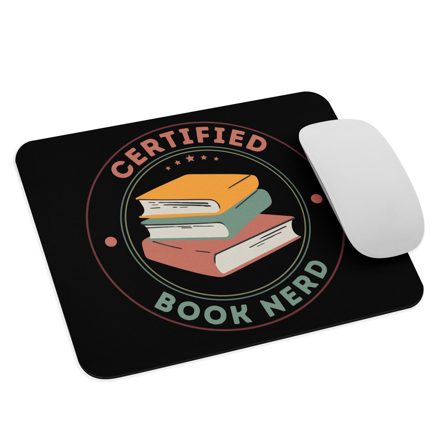 Certified Book Nerd Mouse Pad