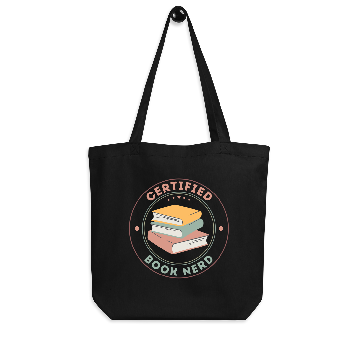 Certified Book Nerd Organic Cotton Tote Bag