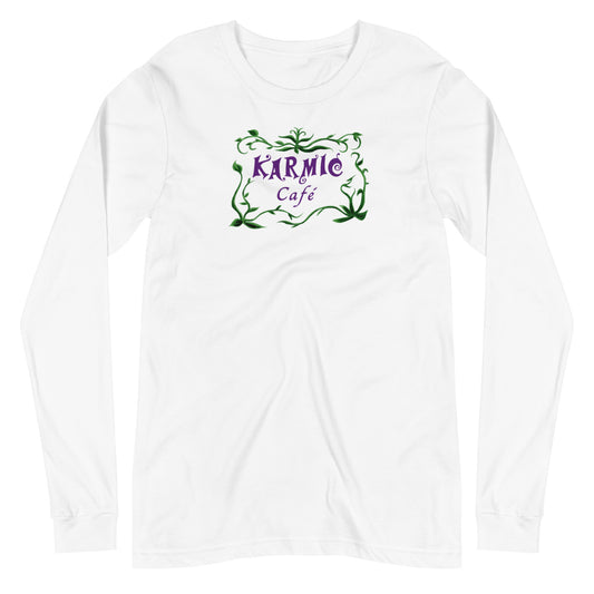 Super Comfy Fat Cat - Karmic Cafe T-shirt (white or gray long-sleeved)
