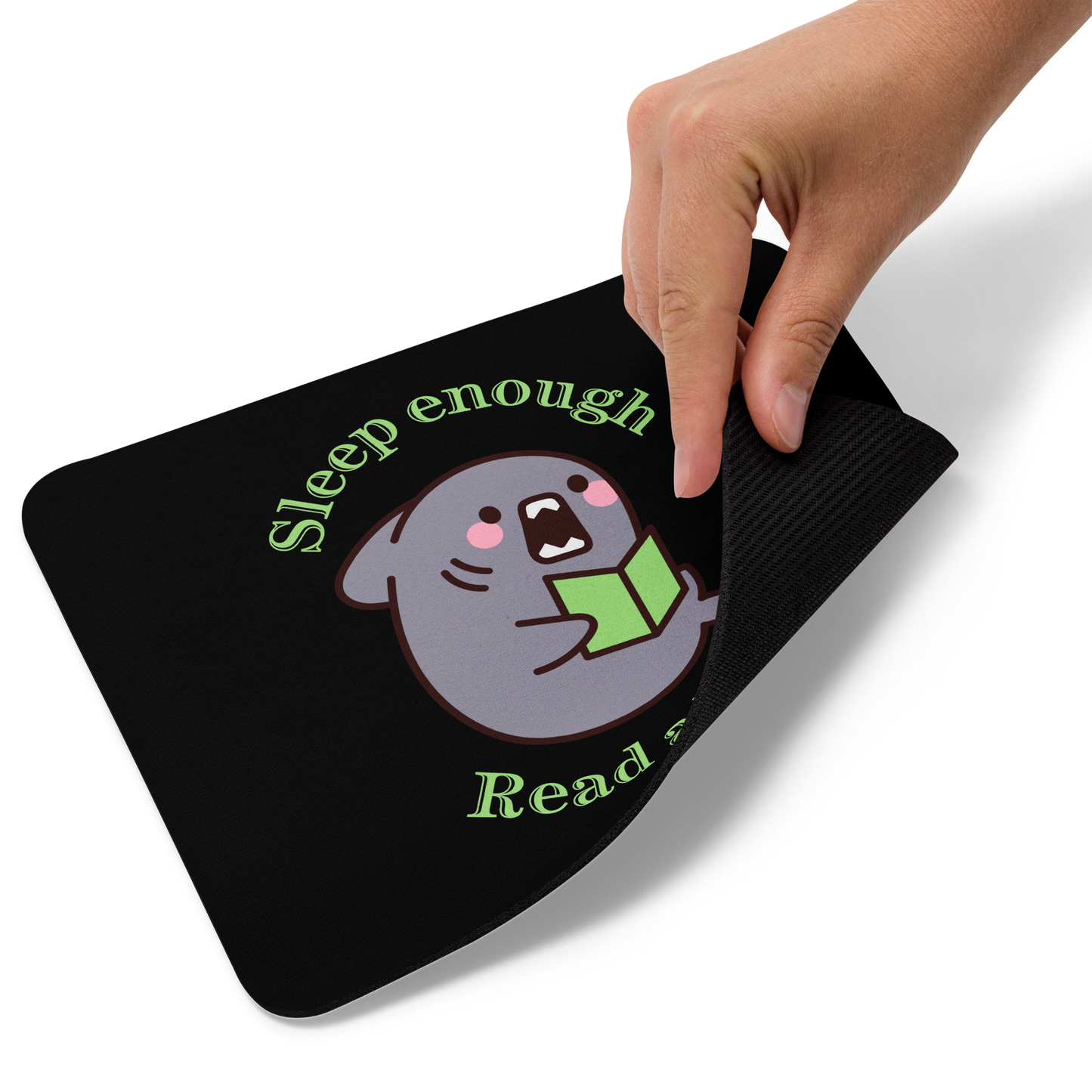 Sleep Enough-Read A Lot Whale Mouse Pad