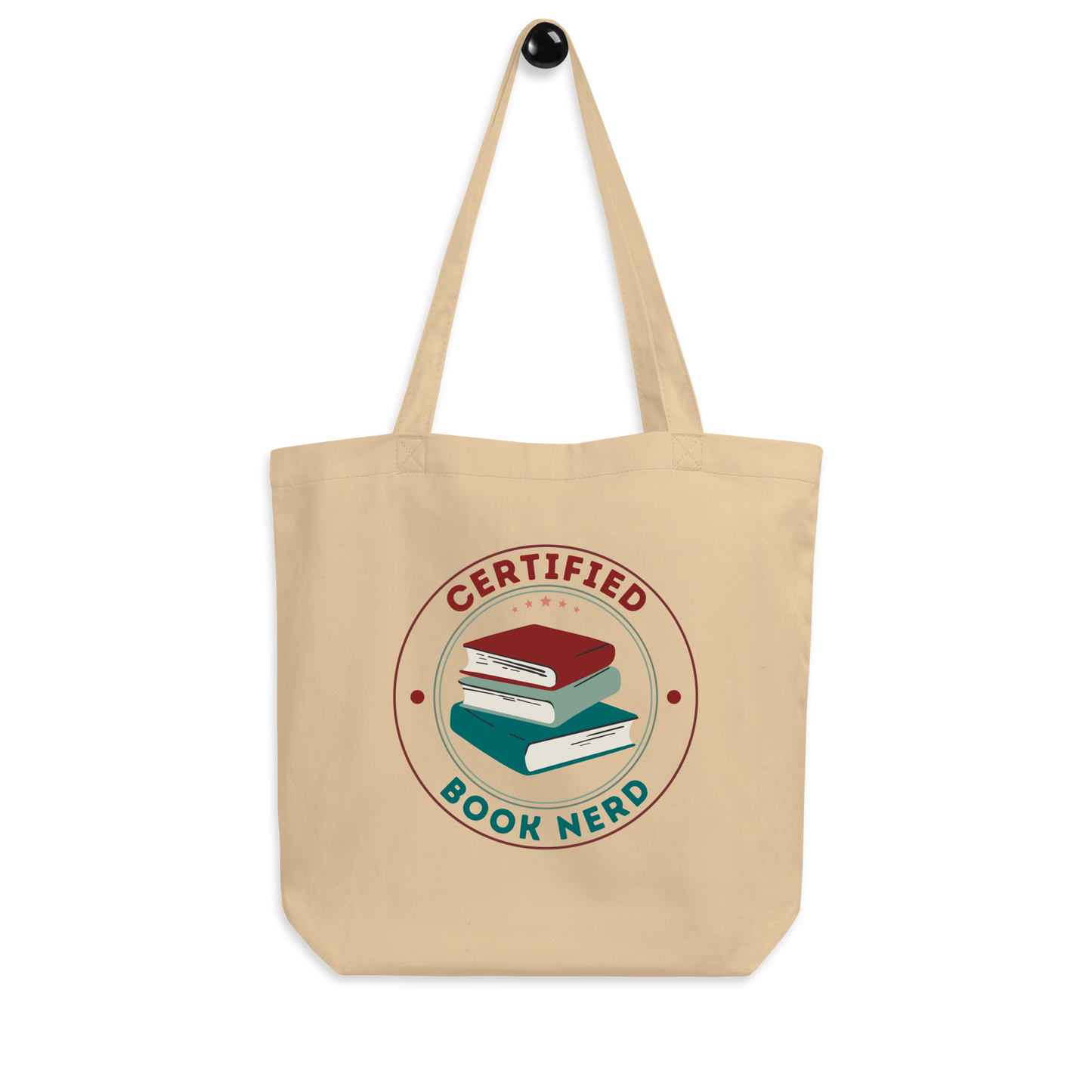 Certified Book Nerd Organic Cotton Tote Bag