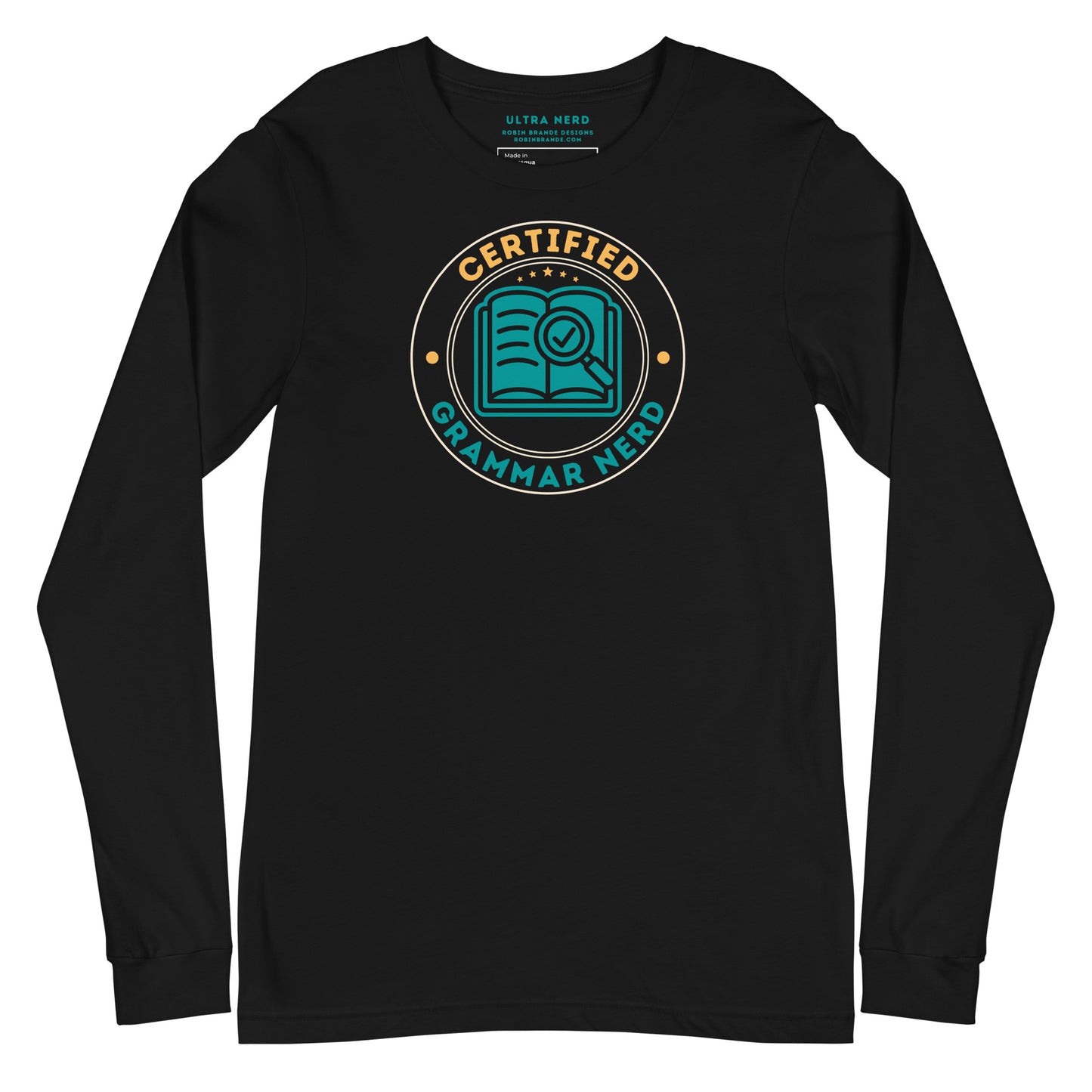 Certified Grammar Nerd Long-sleeved T-shirt