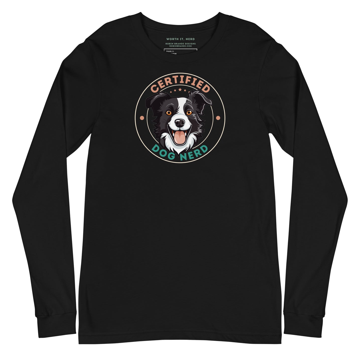 Certified Dog Nerd Long-sleeved T-shirt