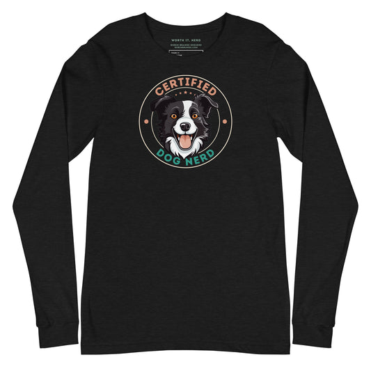 Certified Dog Nerd Long-sleeved T-shirt