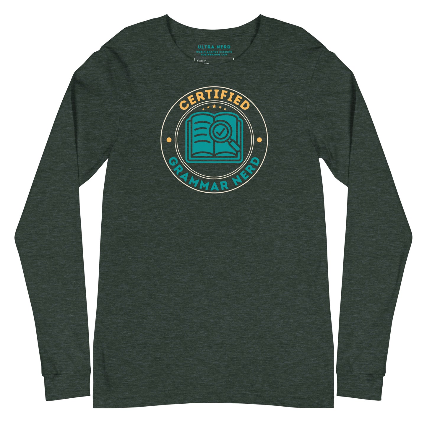 Certified Grammar Nerd Long-sleeved T-shirt