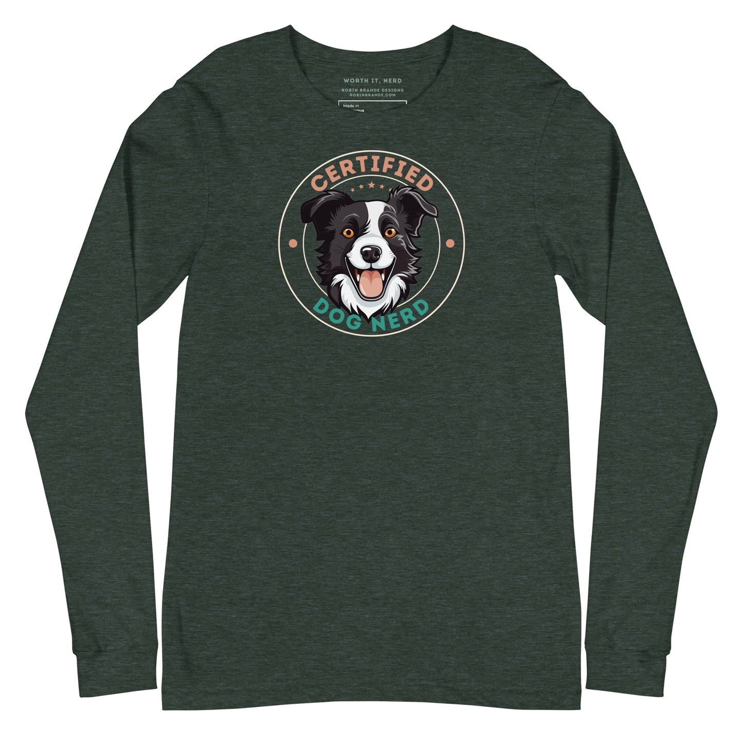 Certified Dog Nerd Long-sleeved T-shirt