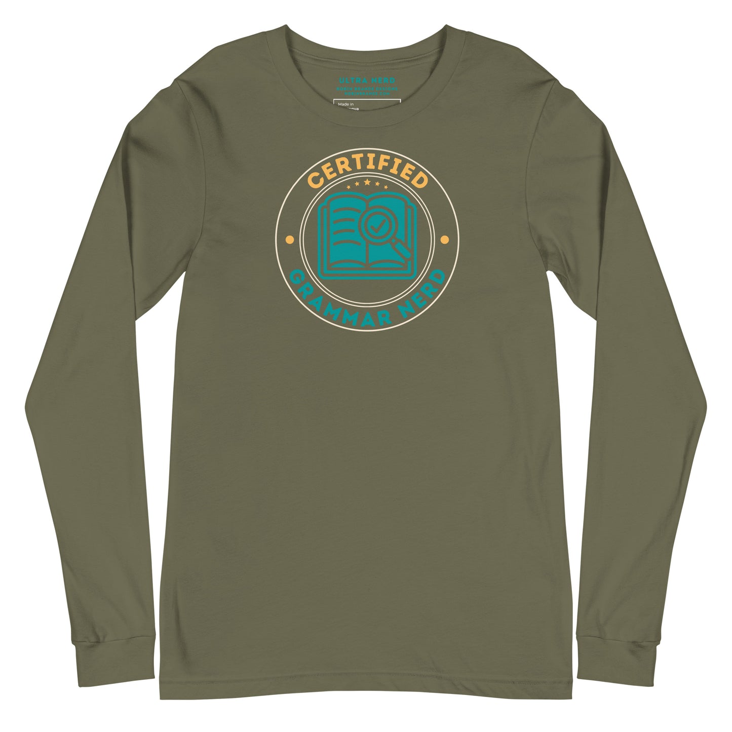 Certified Grammar Nerd Long-sleeved T-shirt