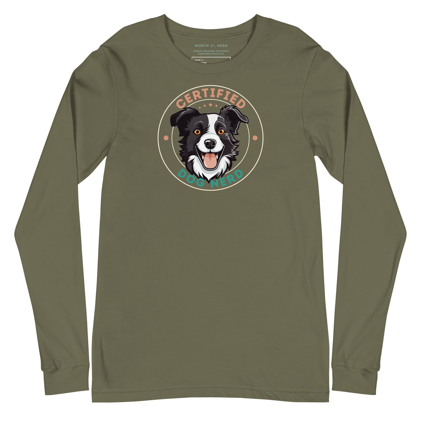 Certified Dog Nerd Long-sleeved T-shirt