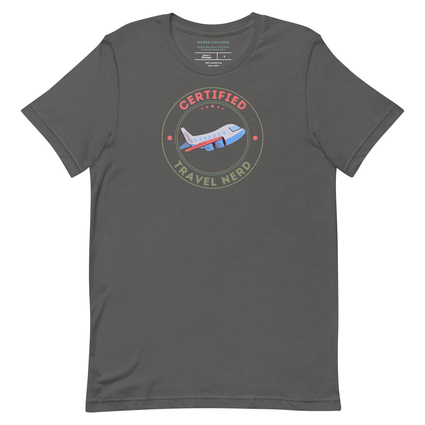 Certified Travel Nerd Short-sleeved T-shirt