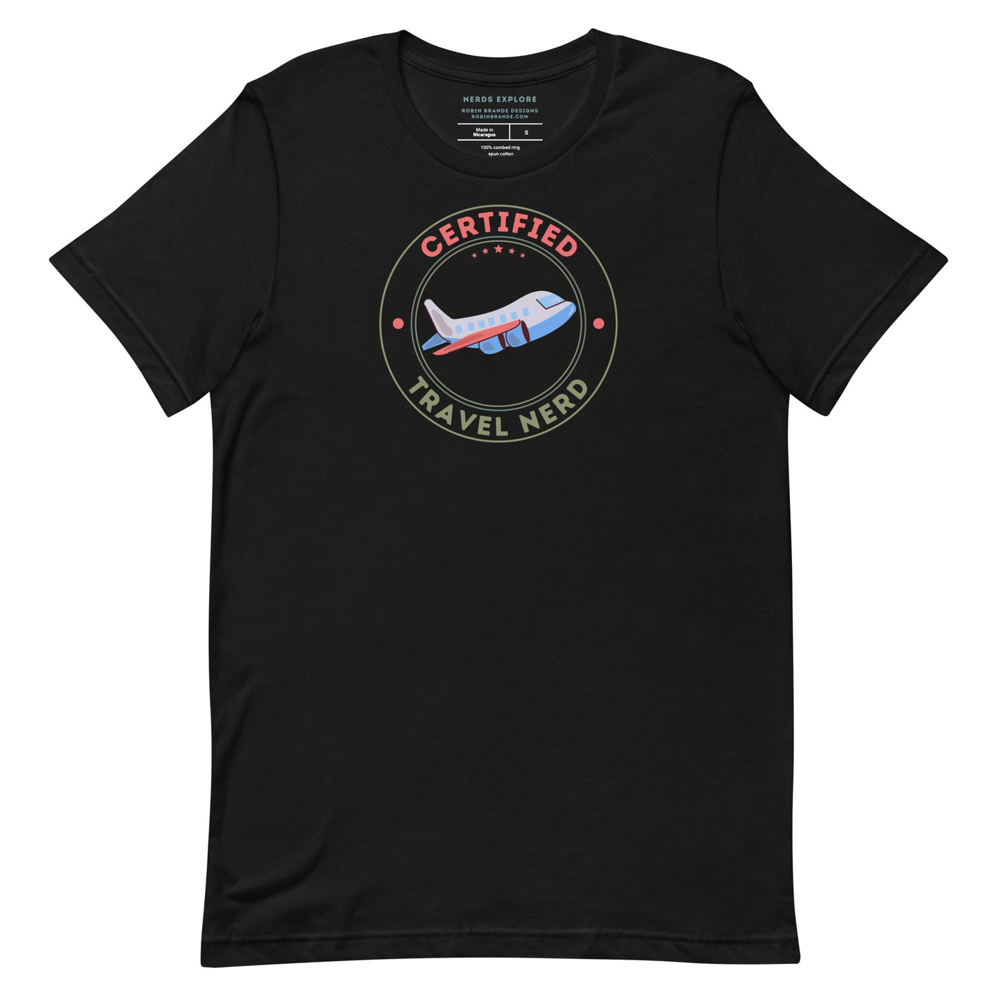 Certified Travel Nerd Short-sleeved T-shirt