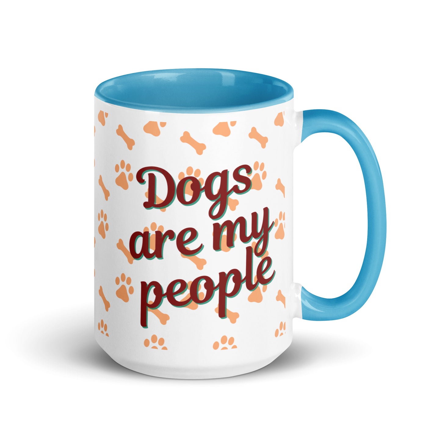 Dogs Are My People - Dog Lovers Mug - red with color inside