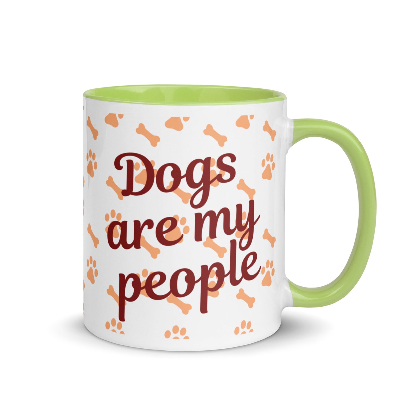Dogs Are My People - Dog Lovers Mug - red with color inside